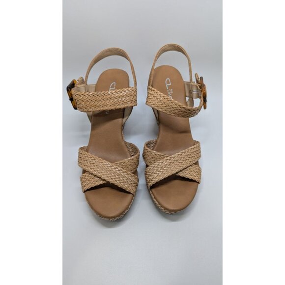 CL by Laundry Brown Wicker Wedges - Picture 2 of 6